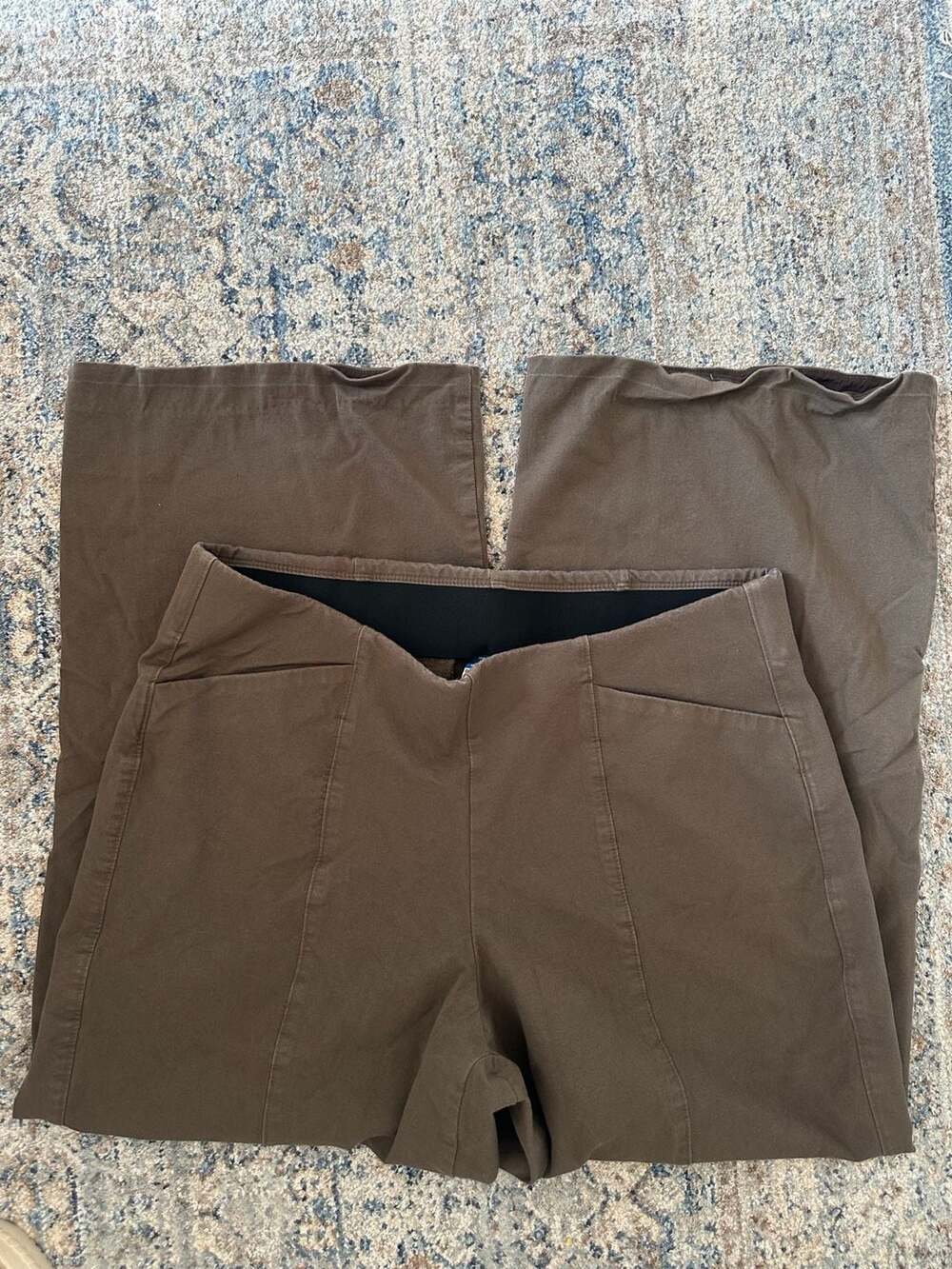 Old Navy High-Rise Pixie Wide Leg Comfort Waistband Pants Women's Size XL Brown